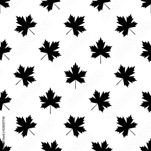 Wallpaper Mural Maple Leaf Icon Seamless Pattern Torontodigital.ca