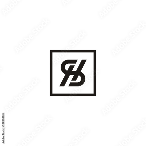 Letter HS, SH logo Template Vector