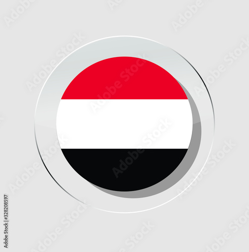 Yemen country flag circle icon with a white background Free Download Yemen country flag circle icon with a white background - GFXLoad