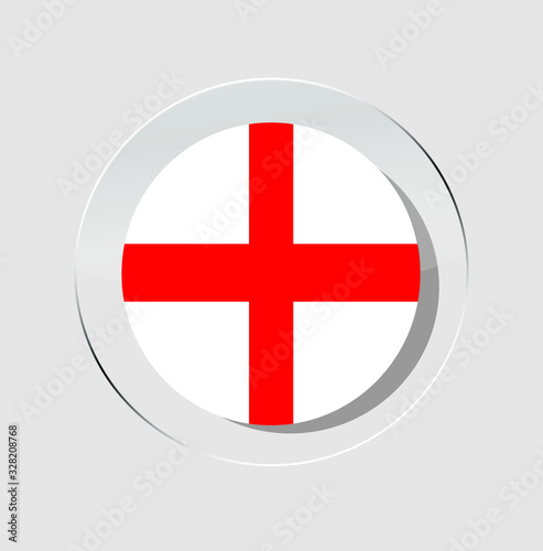 england country flag circle icon with white background