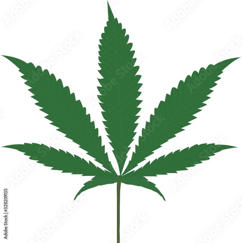 A piece of hemp realistic vector illustration isolate on white background
