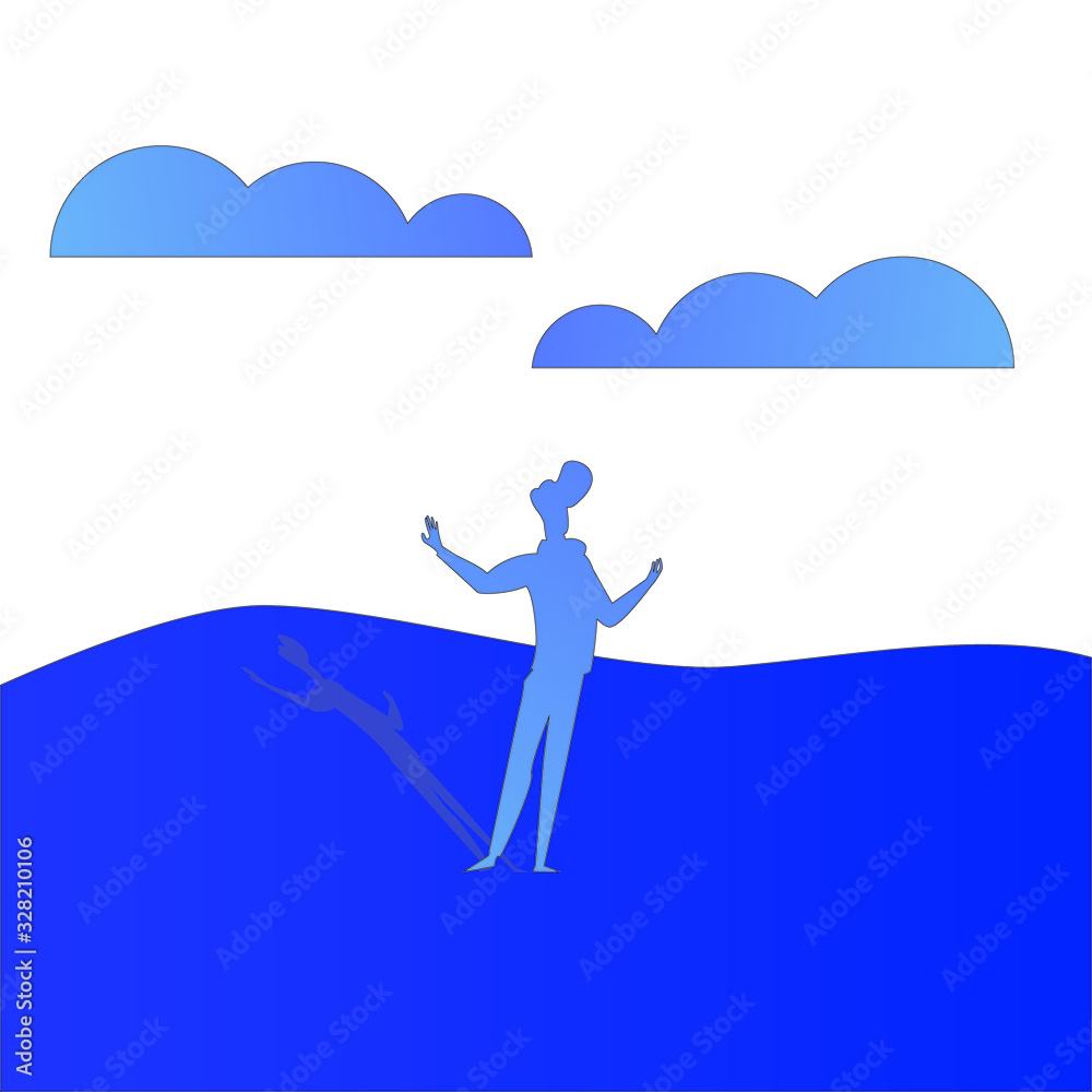 design illustration businessman in economic era design illustration businessman in economic era