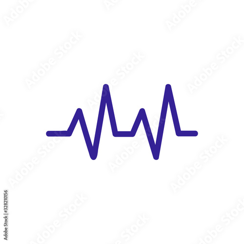 Sound acoustics icon vector. Thin line sign. Isolated contour symbol illustration