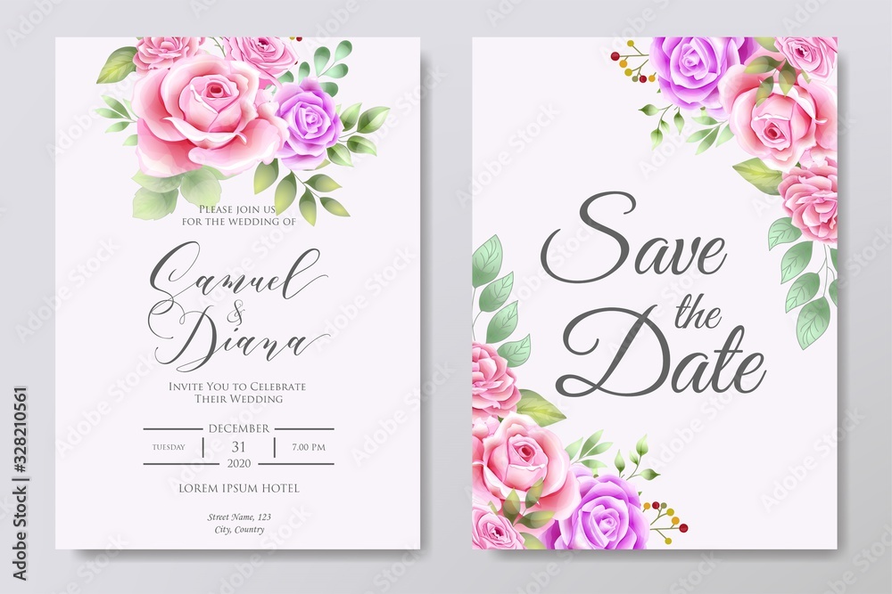 Beautiful Wedding Invitation Design Template