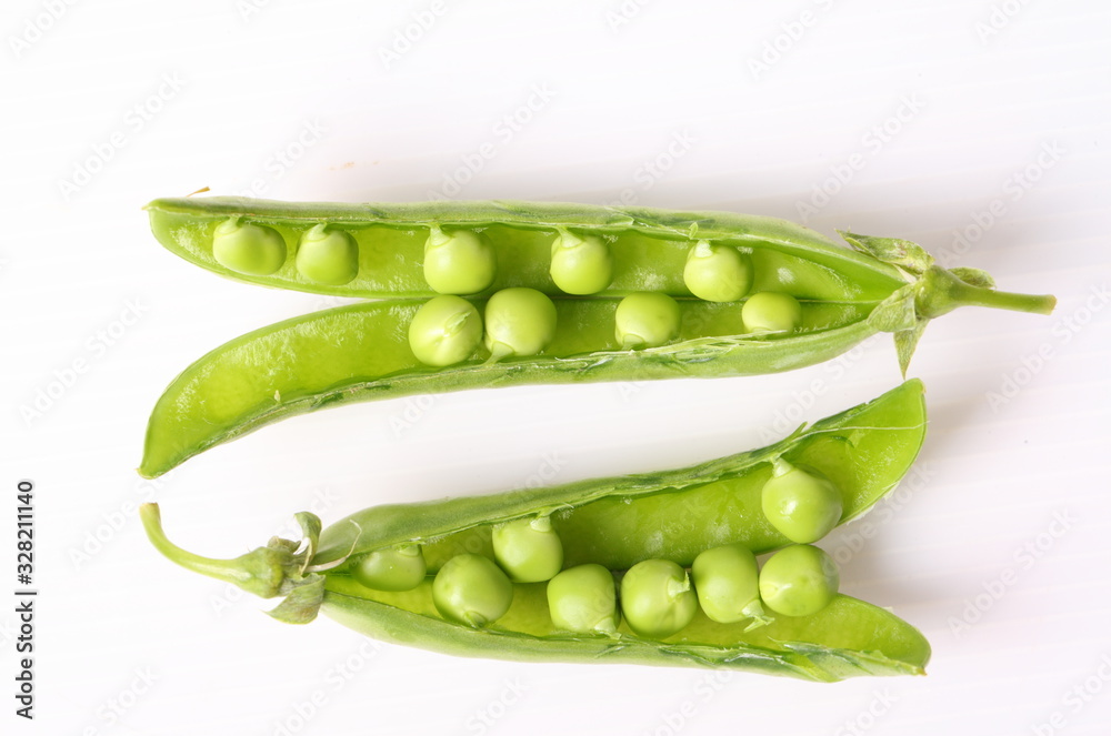 Green beans isolated on a white background Green beans isolated on a white background