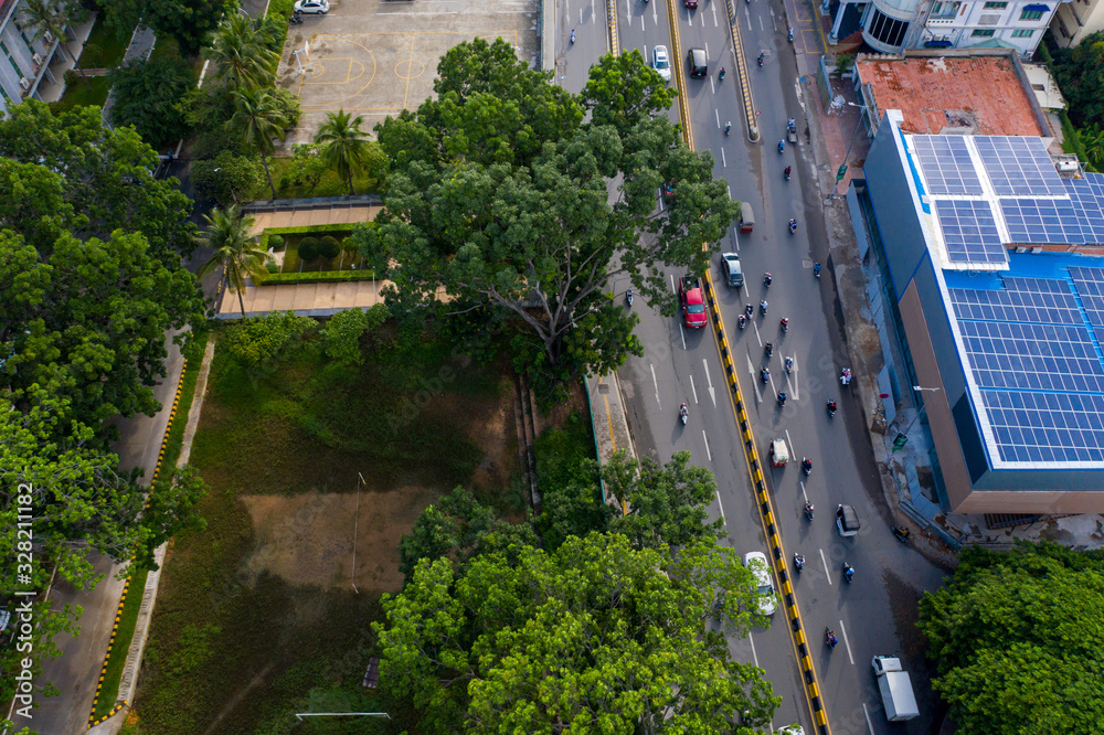 Ariel shoot of Institute of Technology, Phnom Penh, Cambodia Ariel shoot of Institute of Technology, Phnom Penh, Cambodia