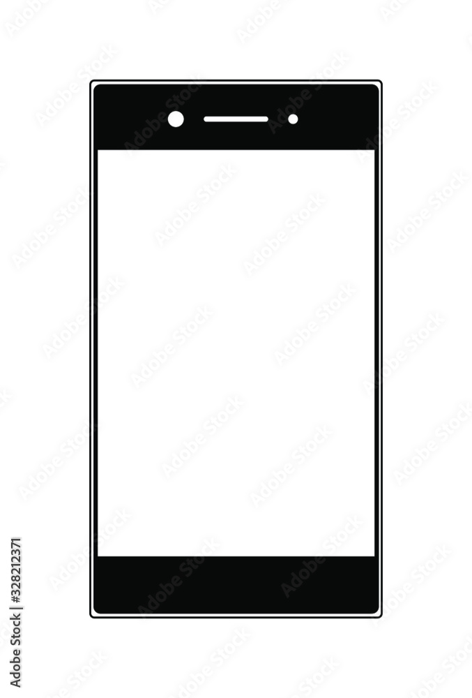 touch screen smartphone ilustration, icon flat design black and white touch screen smartphone ilustration, icon flat design black and white