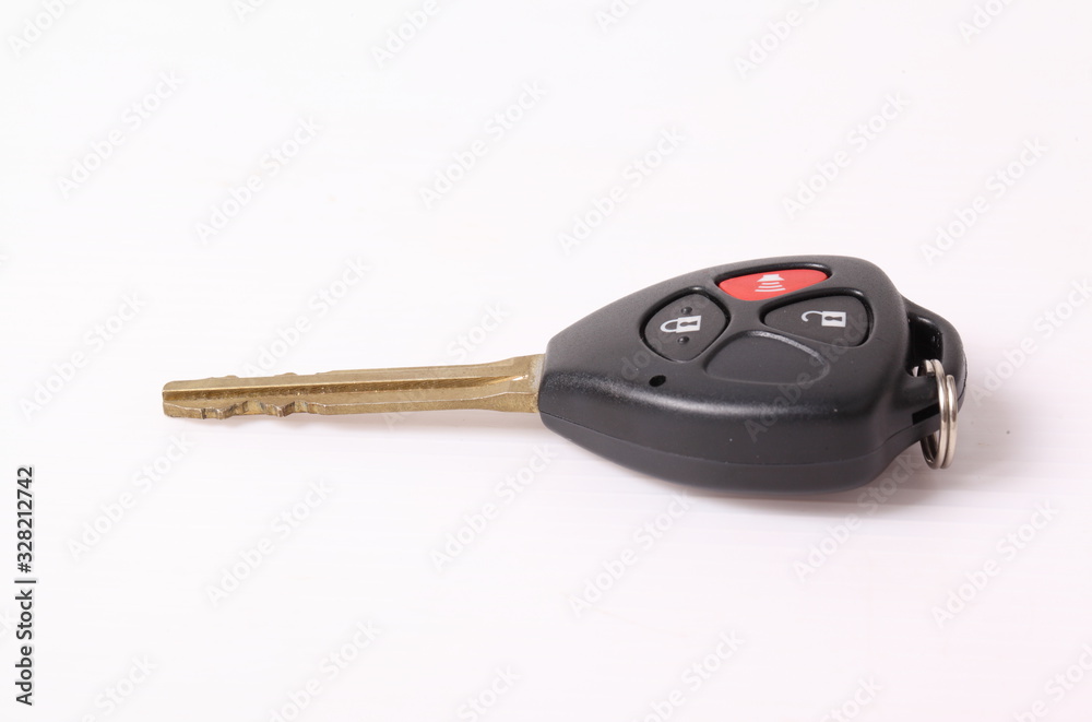 Car Key and Remote on a white background Car Key and Remote on a white background