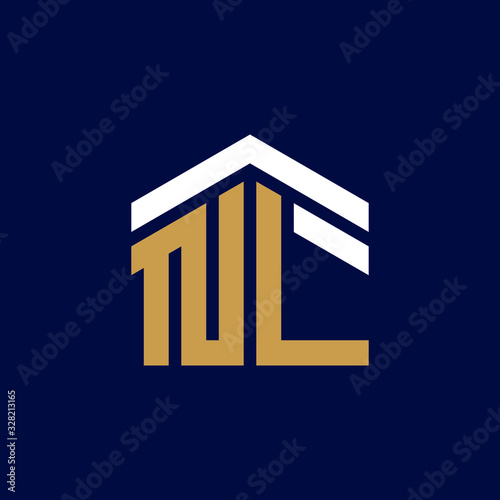 Initial Letters NL House Logo Design