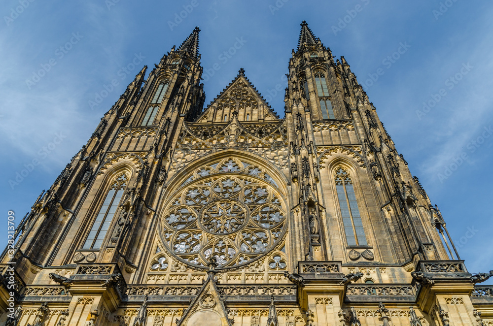 Fototapeta premium Famous St Vitus Cathedral in Prague Czech Republic