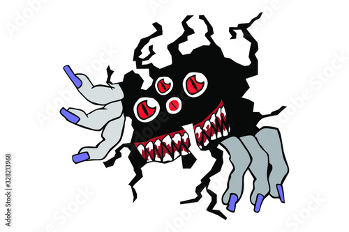 Vector illustration of a monster