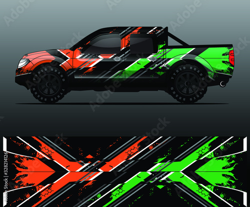 truck decal graphic wrap vector  abstract background