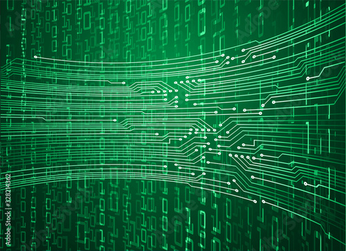 green cyber circuit future technology concept background