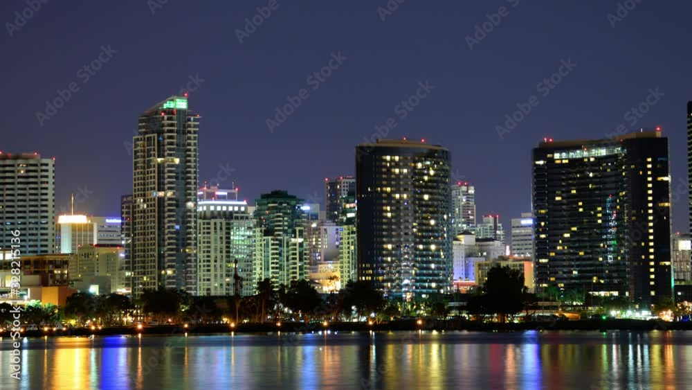 San Diego Night Skyline from Coronado Time Lapse California USA Zoom Out San Diego Night Skyline from Coronado Time Lapse California USA Zoom Out