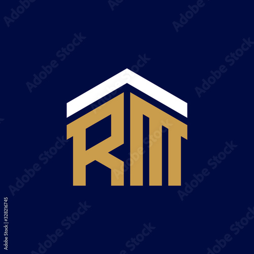 Initial Letters RM House Logo Design