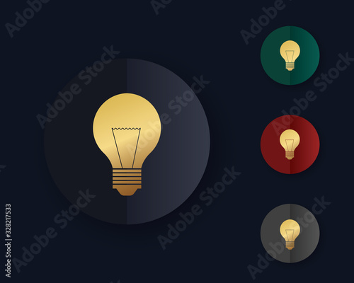 Light bulb icon in simple design