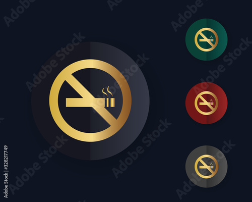 Free Download No smoking icon sign. Cigar, tobacco prohibition logo symbol. - GFXLoad