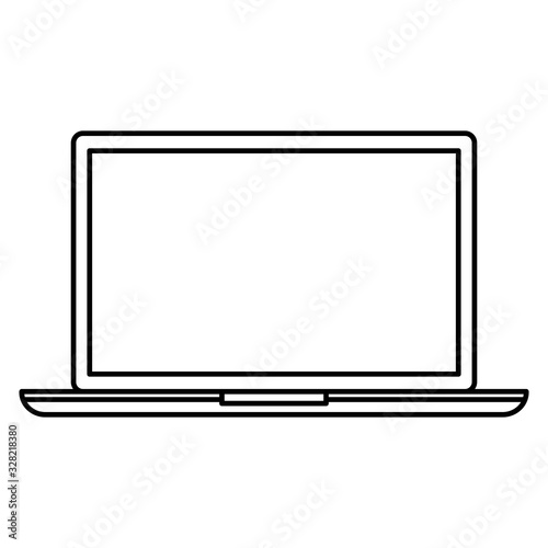 Isolated digital laptop vector design