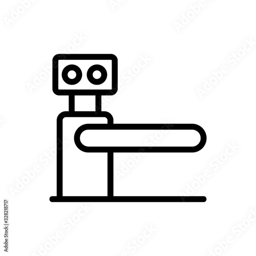 toll road icon vector. Thin line sign. Isolated contour symbol illustration