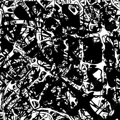 Black and white grunge texture. Abstract ink template