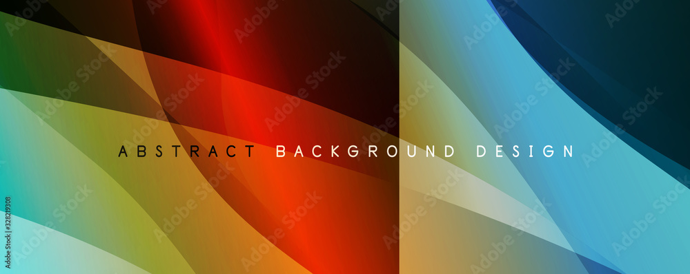 Wave liquid style lines with shadows and light on gradient background Wave liquid style lines with shadows and light on gradient background