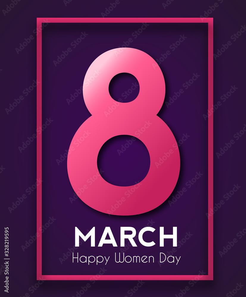 International Women's day background with Abstract illustration of 8 march. Greeting card for women or mother's day. Vector illustration International Women's day background with Abstract illustration of 8 march. Greeting card for women or mother's day. Vector illustration