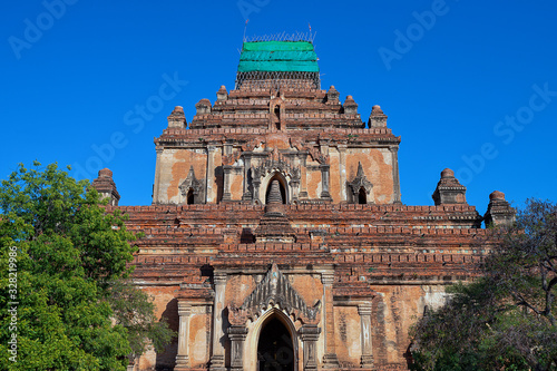 Sulamani Temple Temple at sunrise at Archaeological Zone over Bagan in Myanmar. Bagan is an ancient city and World Heritage Site certified by UNESCO with thousands of historic buddhist temples photo