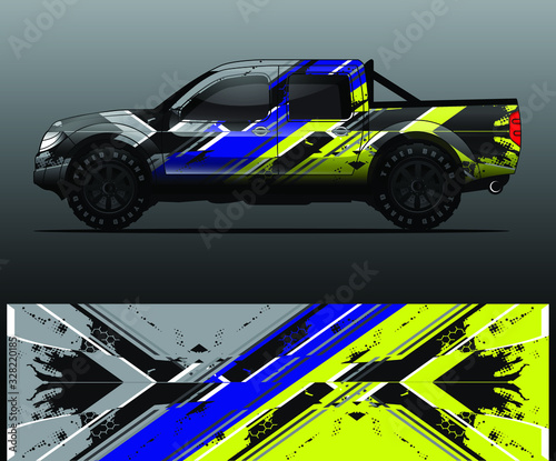truck decal graphic wrap vector, abstract background