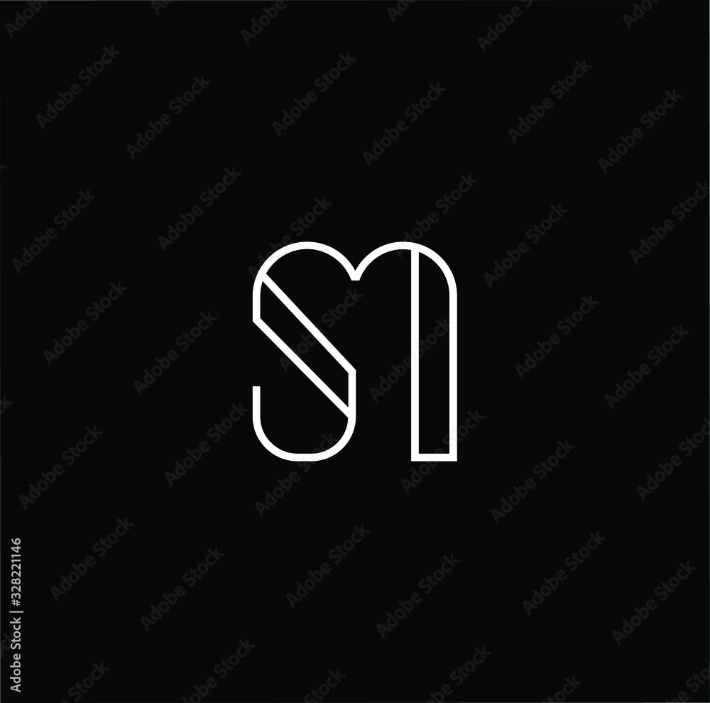 Initial based modern and minimal Logo. SM MS letter trendy fonts monogram icon symbol. Universal professional elegant luxury alphabet vector design Initial based modern and minimal Logo. SM MS letter trendy fonts monogram icon symbol. Universal professional elegant luxury alphabet vector design