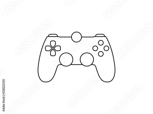 Controller, joystick icon. Vector illustration, flat design.