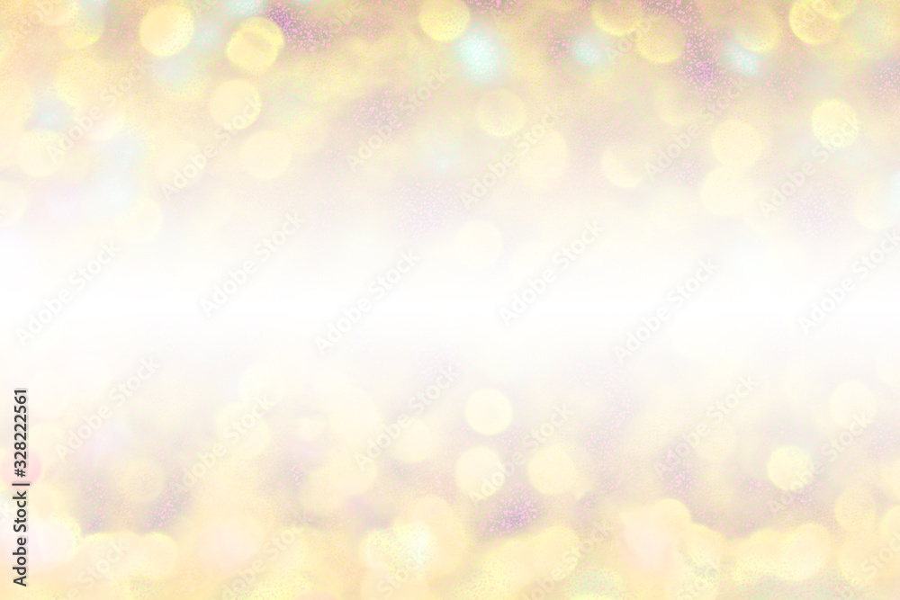 Fototapeta premium gold and red bokeh background with glitter.