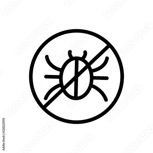 Insect control icon vector. Thin line sign. Isolated contour symbol illustration