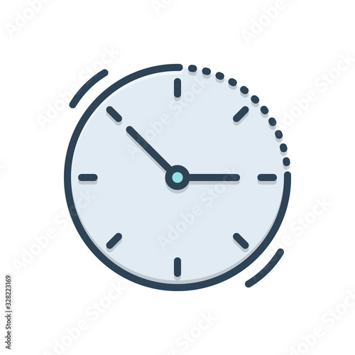Color illustration icon for elapsed 