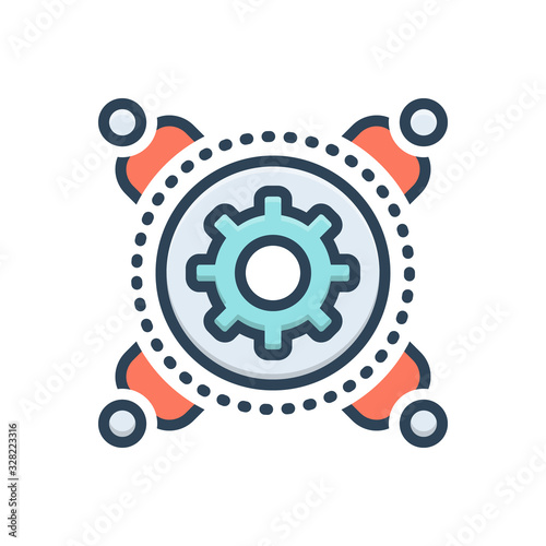 Color illustration icon for enablement 