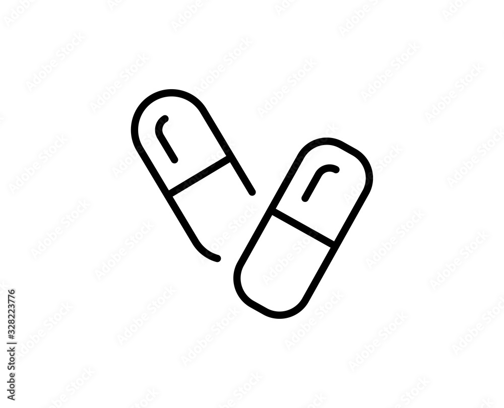 Pills flat icon Pills flat icon