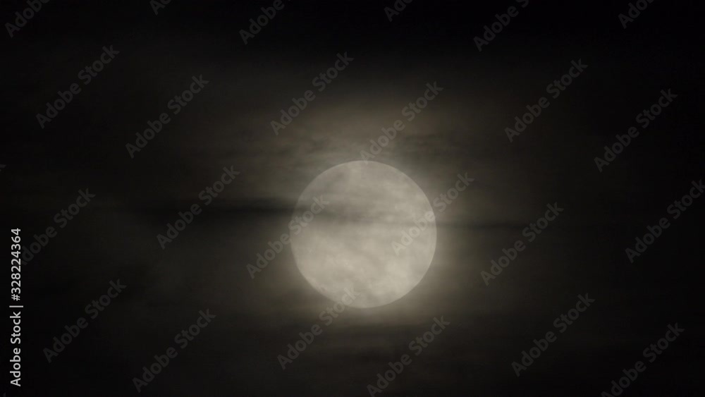 Full moon telephoto timelapse and video.