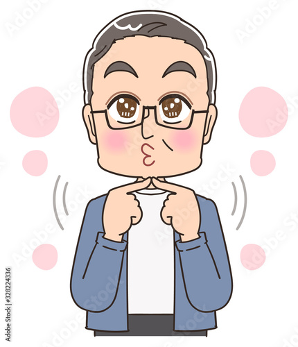 おじいさん シニア 祖父 おじいちゃん 男 おじさん イラスト マンガ