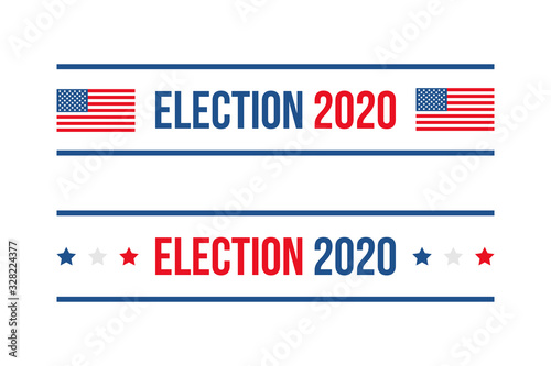 United States presidental election 2020 vector banners, design elements. photo