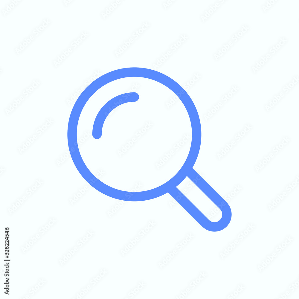 Search icon for the website menu. Magnifier Glass Illustration. Magnifier Icon Template. Search icon for the website menu. Magnifier Glass Illustration. Magnifier Icon Template.