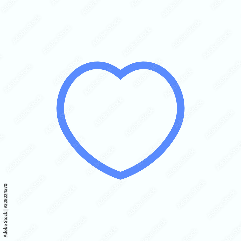 Heart icon for the website menu. Rounded and thin vector illustration of the love symbol. Heart icon for the website menu. Rounded and thin vector illustration of the love symbol.
