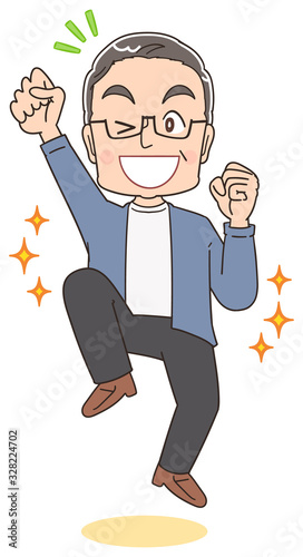 おじいさん シニア 祖父 おじいちゃん 男 おじさん イラスト マンガ