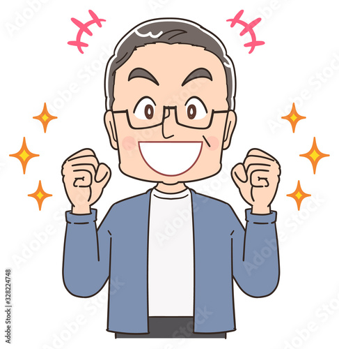 おじいさん シニア 祖父 おじいちゃん 男 おじさん イラスト マンガ