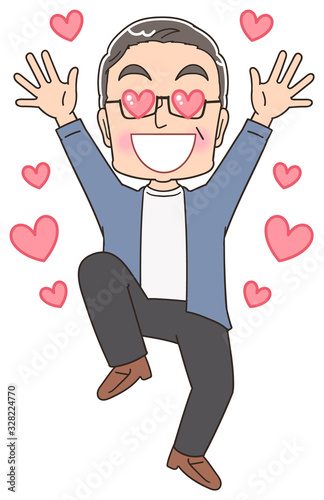 おじいさん シニア 祖父 おじいちゃん 男 おじさん イラスト マンガ