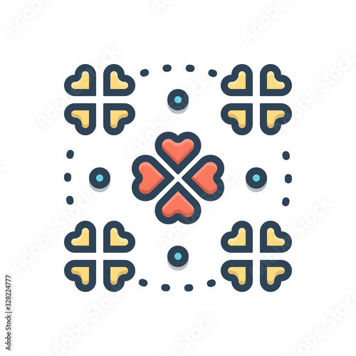 Color illustration icon for fortuitous