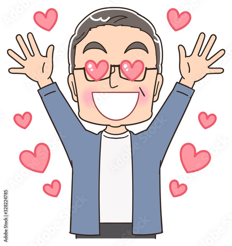 おじいさん シニア 祖父 おじいちゃん 男 おじさん イラスト マンガ