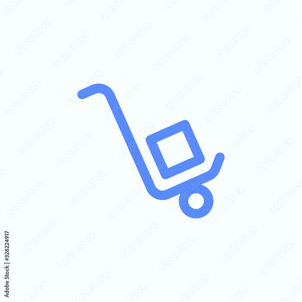 Shopping cart icon for the website user interface design. Round and thin vector illustration of the portable stroller.
Shopping cart icon for the website user interface design. Round and thin vector illustration of the portable stroller.