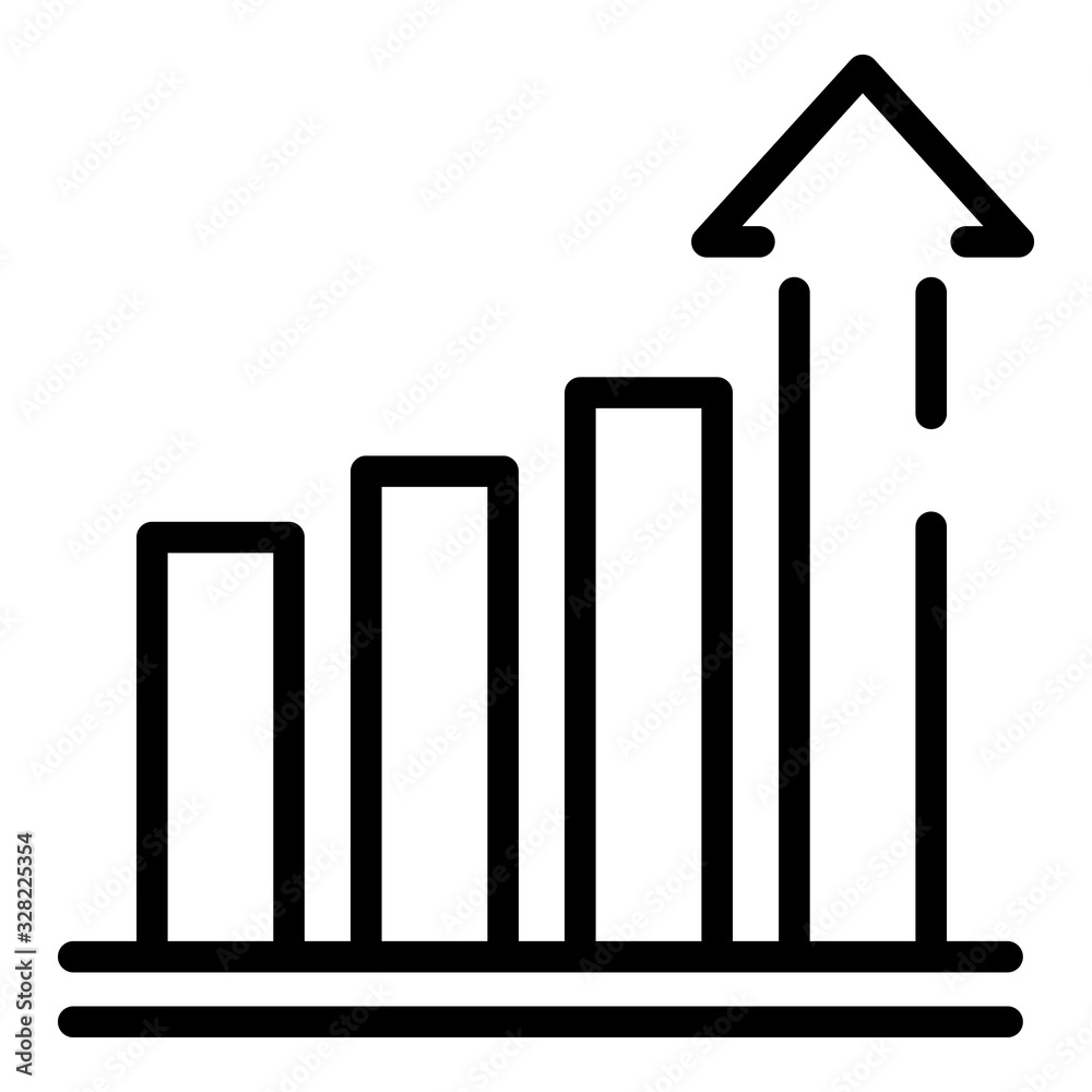Finance graph chart icon. Outline finance graph chart vector icon for web design isolated on white background Finance graph chart icon. Outline finance graph chart vector icon for web design isolated on white background