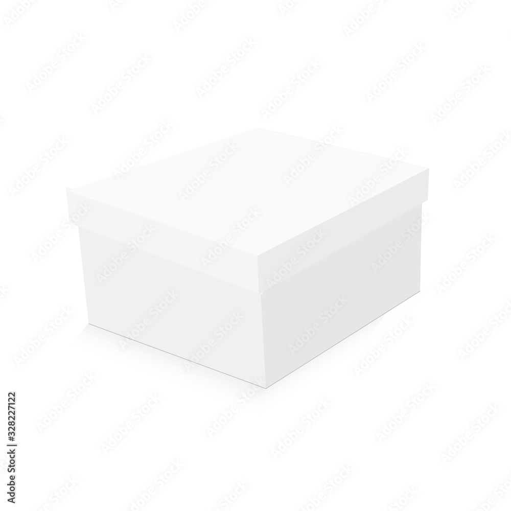 Blank paper or cardboard shoebox template Vector Stock Vector Adobe Blank paper or cardboard shoebox template Vector Stock Vector Adobe