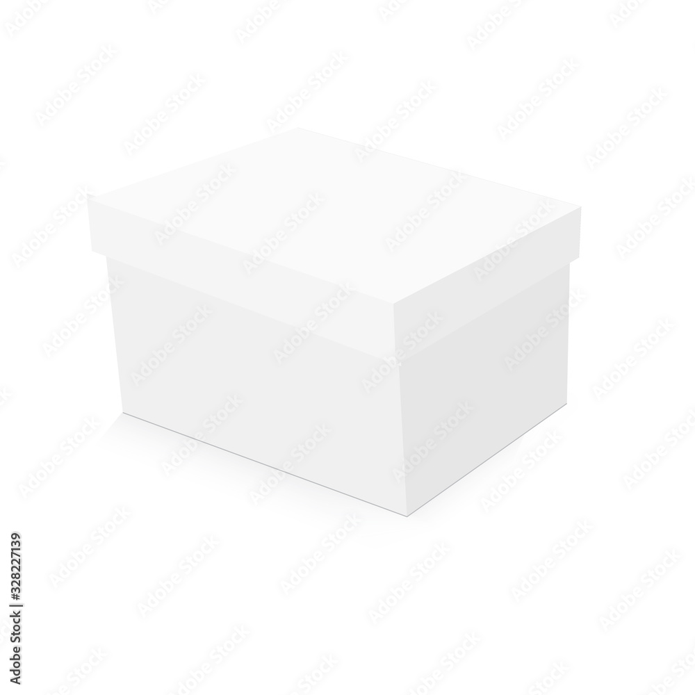 Blank paper or cardboard shoebox template . Vector Blank paper or cardboard shoebox template . Vector