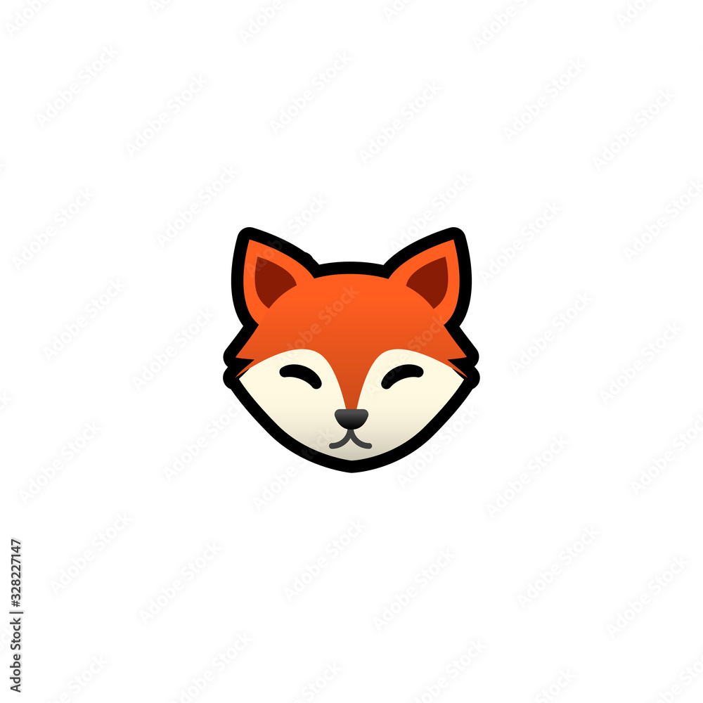 Red Fox Isolated Realistic Vector Illustration Icon Red Fox Isolated Realistic Vector Illustration Icon